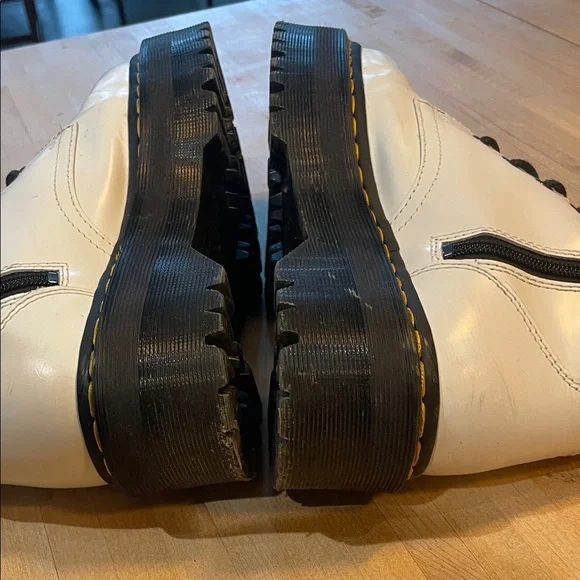 Dr. Martens White Platform Combat Boots - Picture 9 of 10